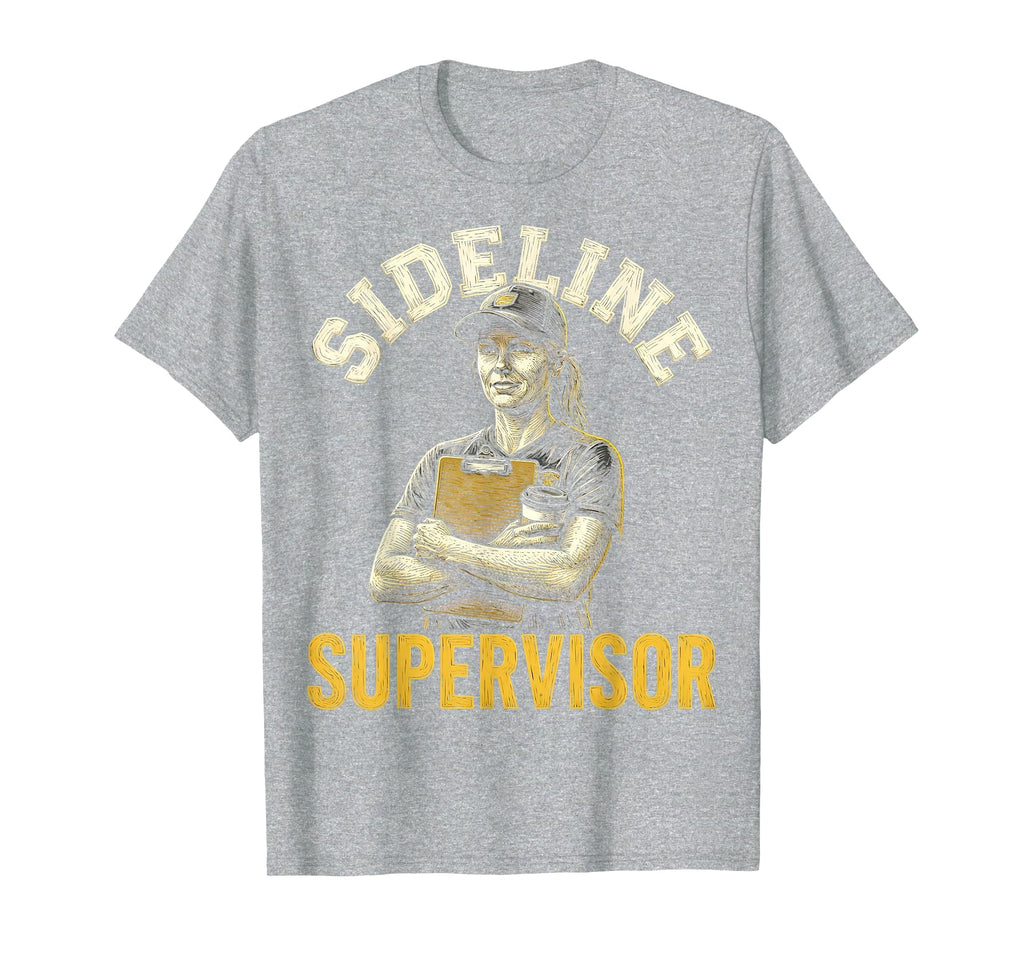 Sideline Supervisor Proud Soccer Mom T-Shirt - Aesthetic Graphic for Adults - T-Shirt, Sweatshirt, Hoodie