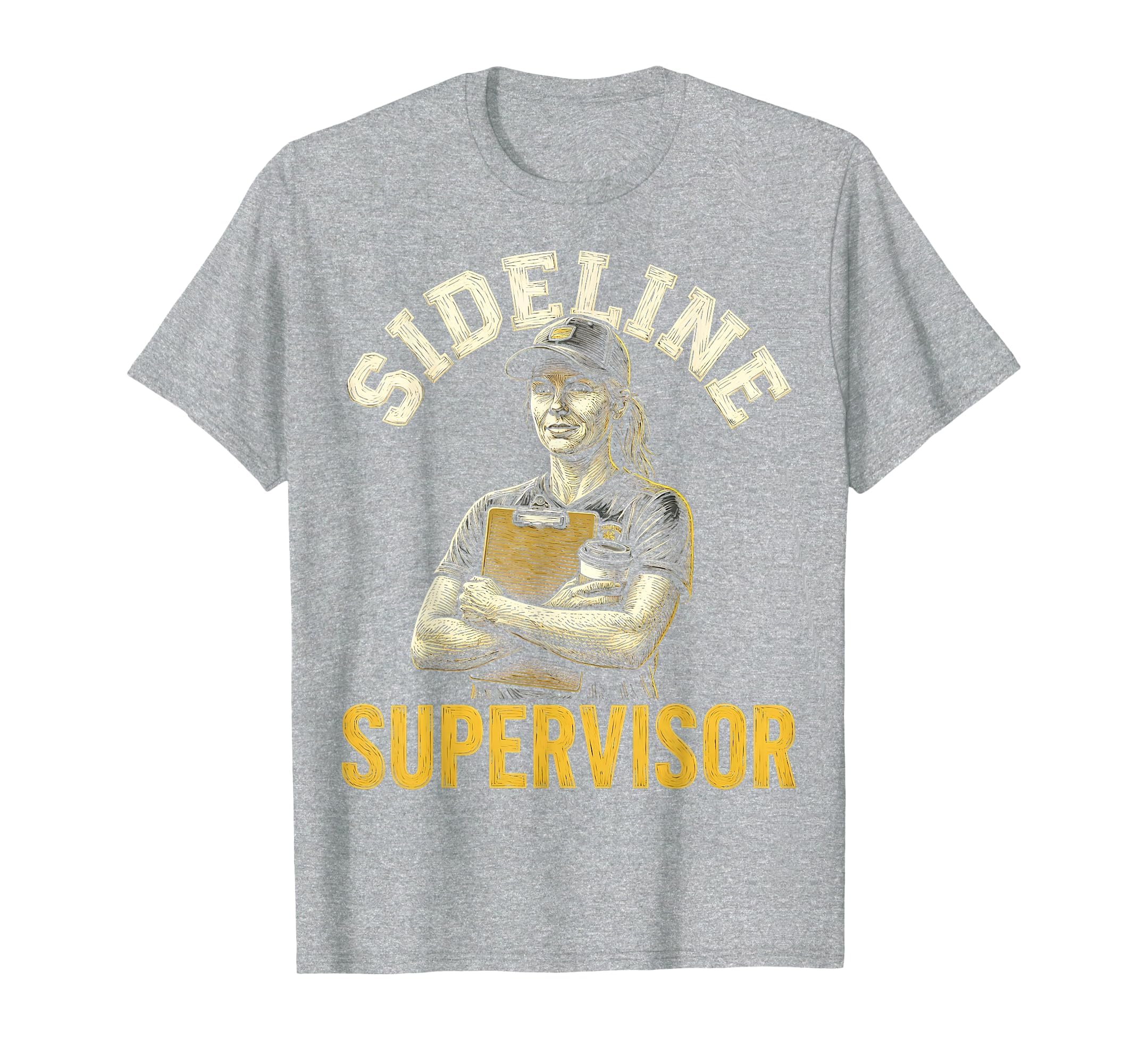 Sideline Supervisor Proud Soccer Mom T-Shirt - Aesthetic Graphic for Adults - T-Shirt, Sweatshirt, Hoodie