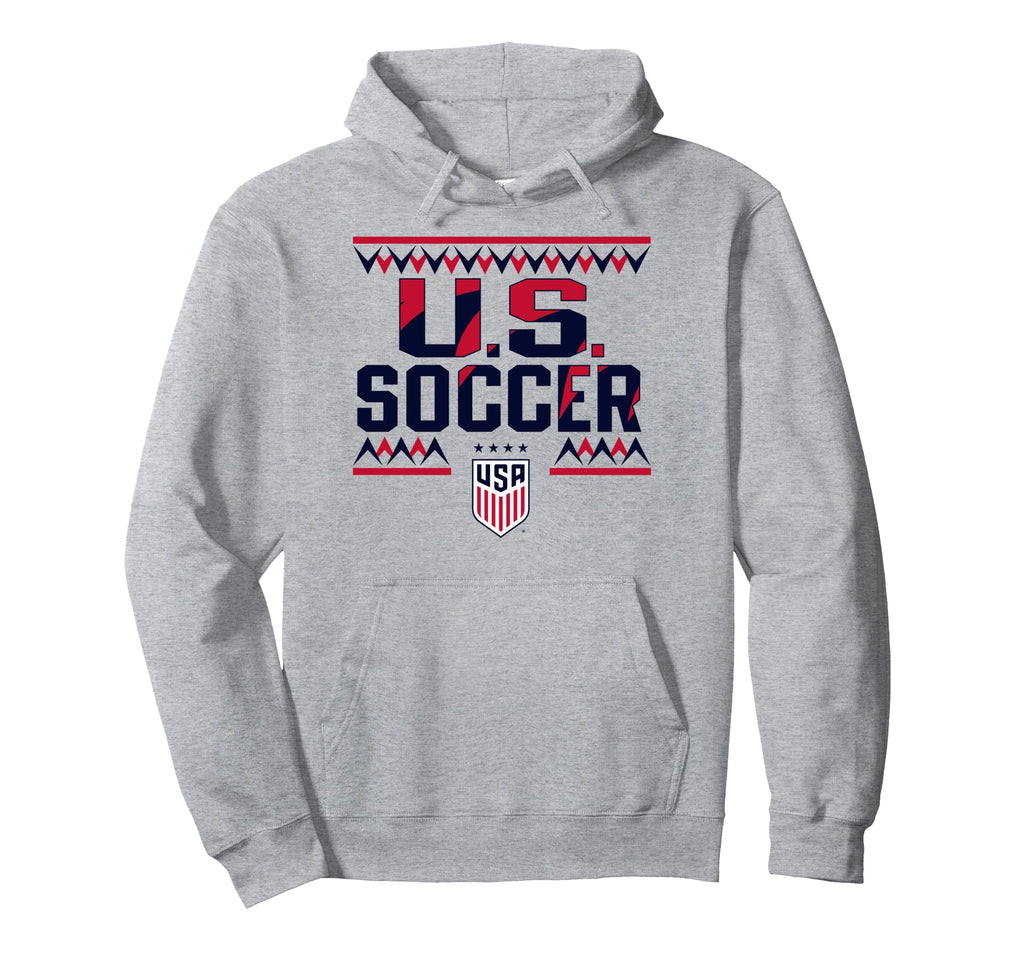 U S Soccer Sharktooth Gray Uswnt Officially Hoodie - Trendy Graphic Unisex - T-Shirt, Sweatshirt, Hoodie