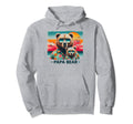 Papa Bear Sunglasses Funny Bear Dad Hoodie - Unique Graphic Unisex - T-Shirt, Sweatshirt, Hoodie