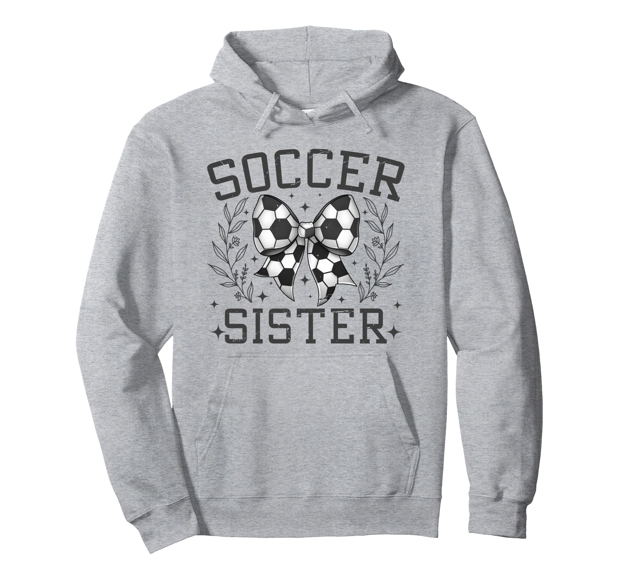 Coquette Bow Soccer Sister Game Day Hoodie - Fun Novelty Design for Adults - T-Shirt, Sweatshirt, Hoodie
