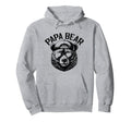 Papa Bear Face Grizzly Fathers Day Hoodie - Streetwear Style for Adults - T-Shirt, Sweatshirt, Hoodie