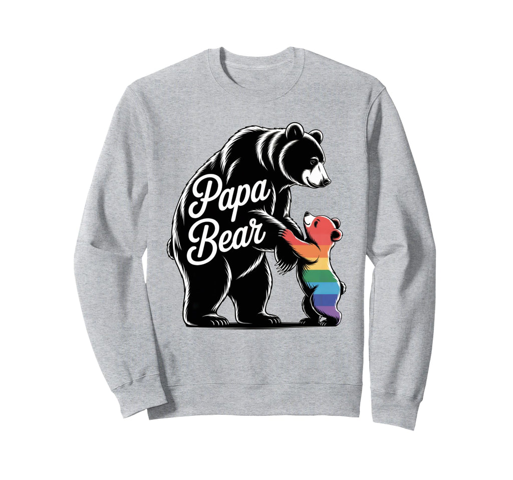 Papa Bear Rainbow Cub Proud Gay Sweatshirt - Trendy Graphic Men Women - T-Shirt, Sweatshirt, Hoodie