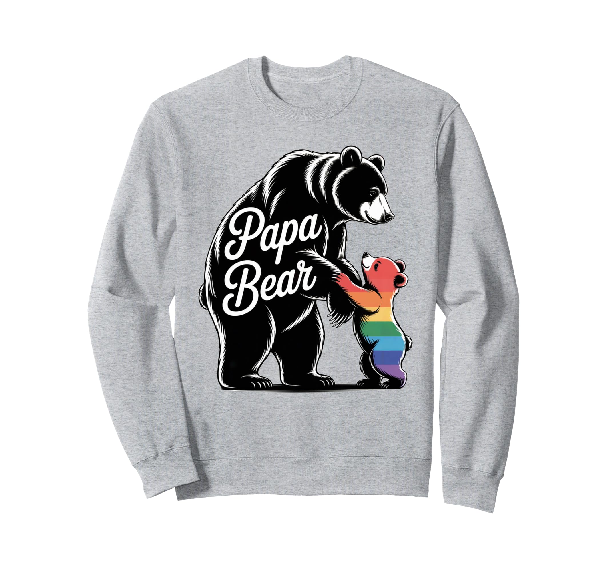 Papa Bear Rainbow Cub Proud Gay Sweatshirt - Trendy Graphic Men Women - T-Shirt, Sweatshirt, Hoodie