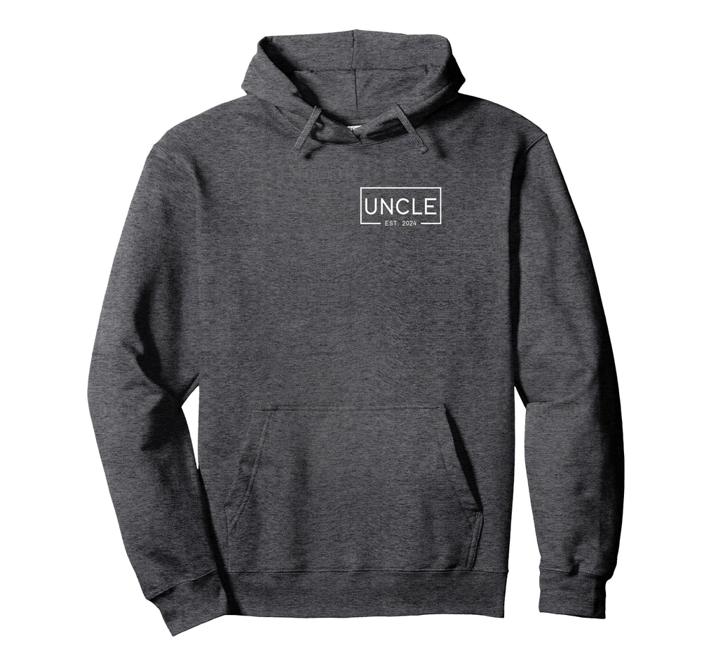 Mens Uncle Est 2024 First Fathers Day Hoodie - Aesthetic Graphic Men Women - T-Shirt, Sweatshirt, Hoodie