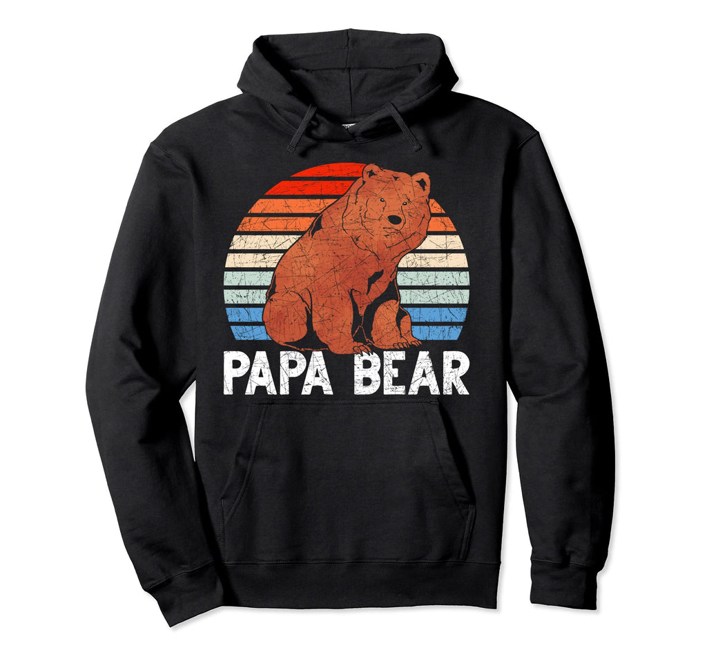 Dad Animal Daddy Bear Family Fathers Hoodie - Aesthetic Graphic for Adults - T-Shirt, Sweatshirt, Hoodie