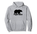 Papabear Papa Bear Daddy Dad Fathers Hoodie - Aesthetic Graphic Men Women - T-Shirt, Sweatshirt, Hoodie