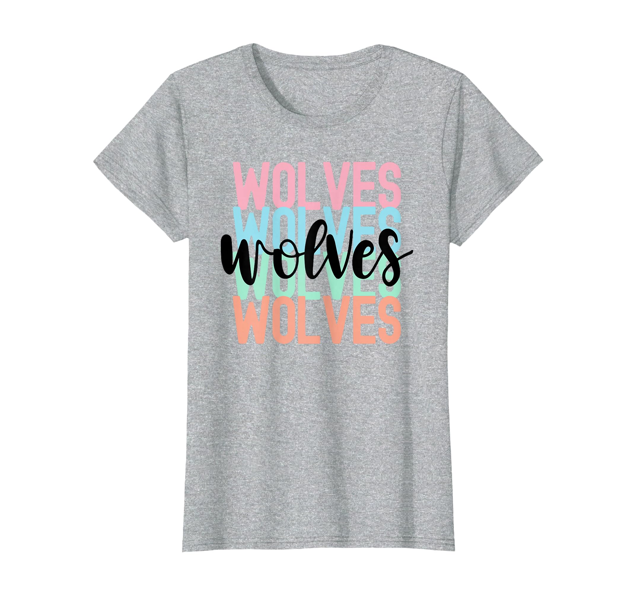 Wolves Team Mascot School Spirit Game T-Shirt - Custom Art Print Unisex - T-Shirt, Sweatshirt, Hoodie