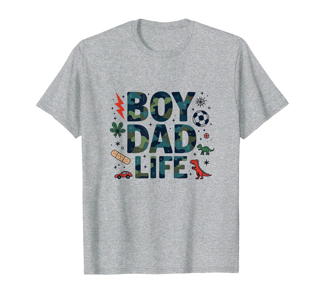 Dad Life Adventure Camo Dinosaur T-Shirt - Minimalist Print Men Women - T-Shirt, Sweatshirt, Hoodie