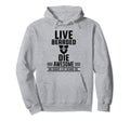 Live Bearded Die Awesome Hoodie - Custom Art Print Unisex - T-Shirt, Sweatshirt, Hoodie