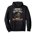 Never Underestimate Old Rottweiler Hoodie - Minimalist Print for Adults - T-Shirt, Sweatshirt, Hoodie