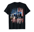 Trucker American Flag Truck Driver Truck T-Shirt - Graphic Print Men Women - T-Shirt, Sweatshirt, Hoodie