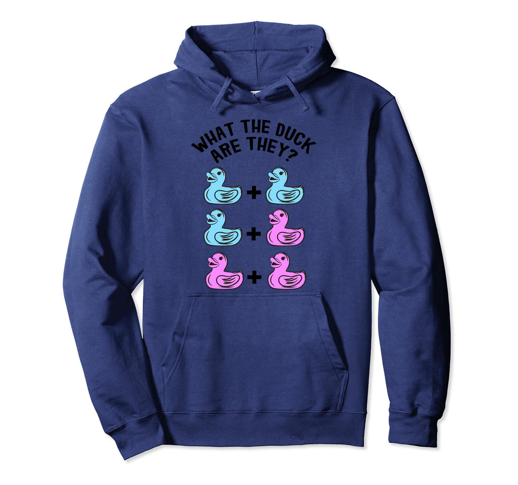Funny Twin Gender Reveal Gift Dad Mom What Hoodie - Graphic Print Unisex - T-Shirt, Sweatshirt, Hoodie