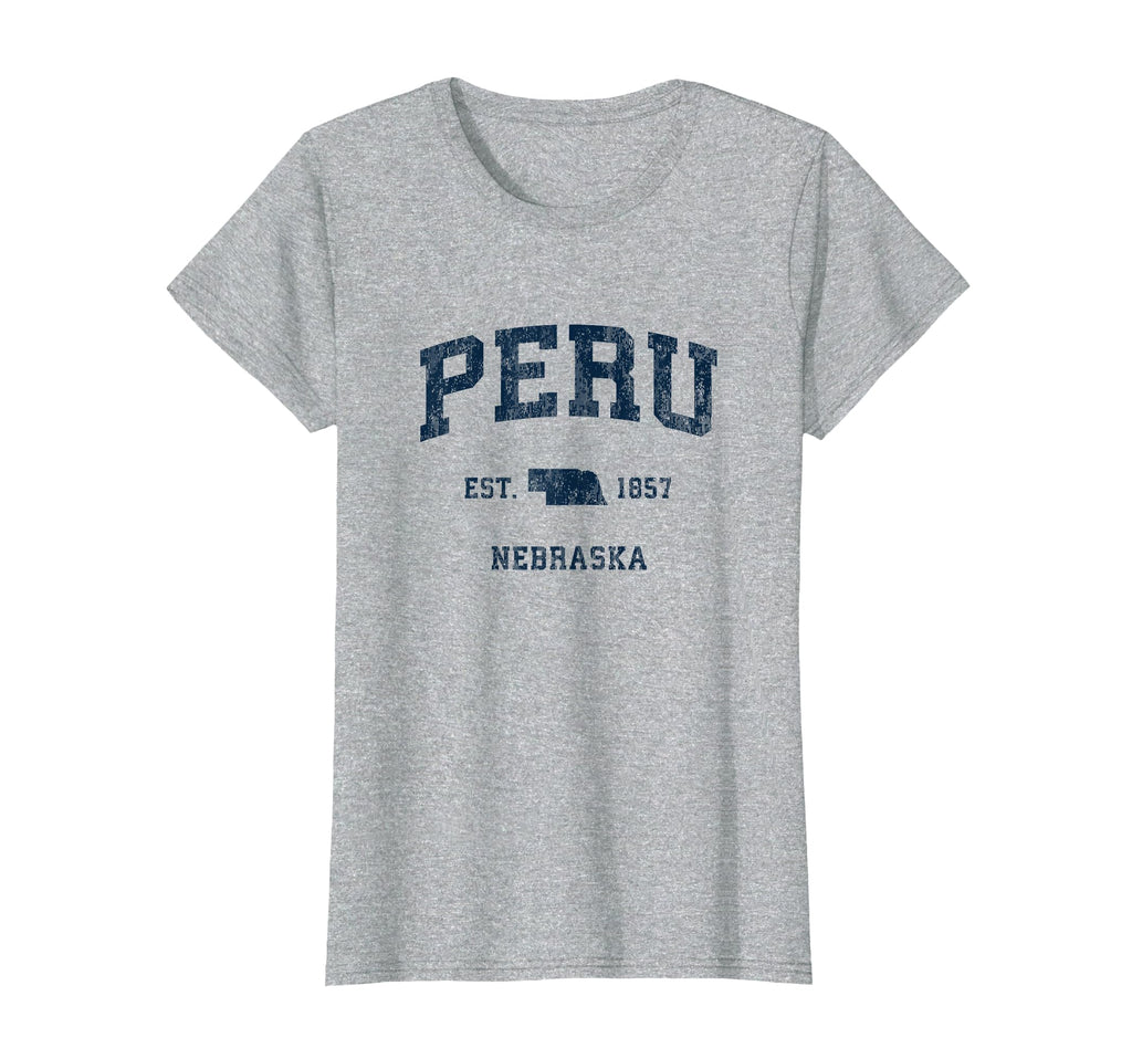 Peru Nebraska Ne Athletic Navy Sports T-Shirt - Casual Everyday Wear Unisex - T-Shirt, Sweatshirt, Hoodie