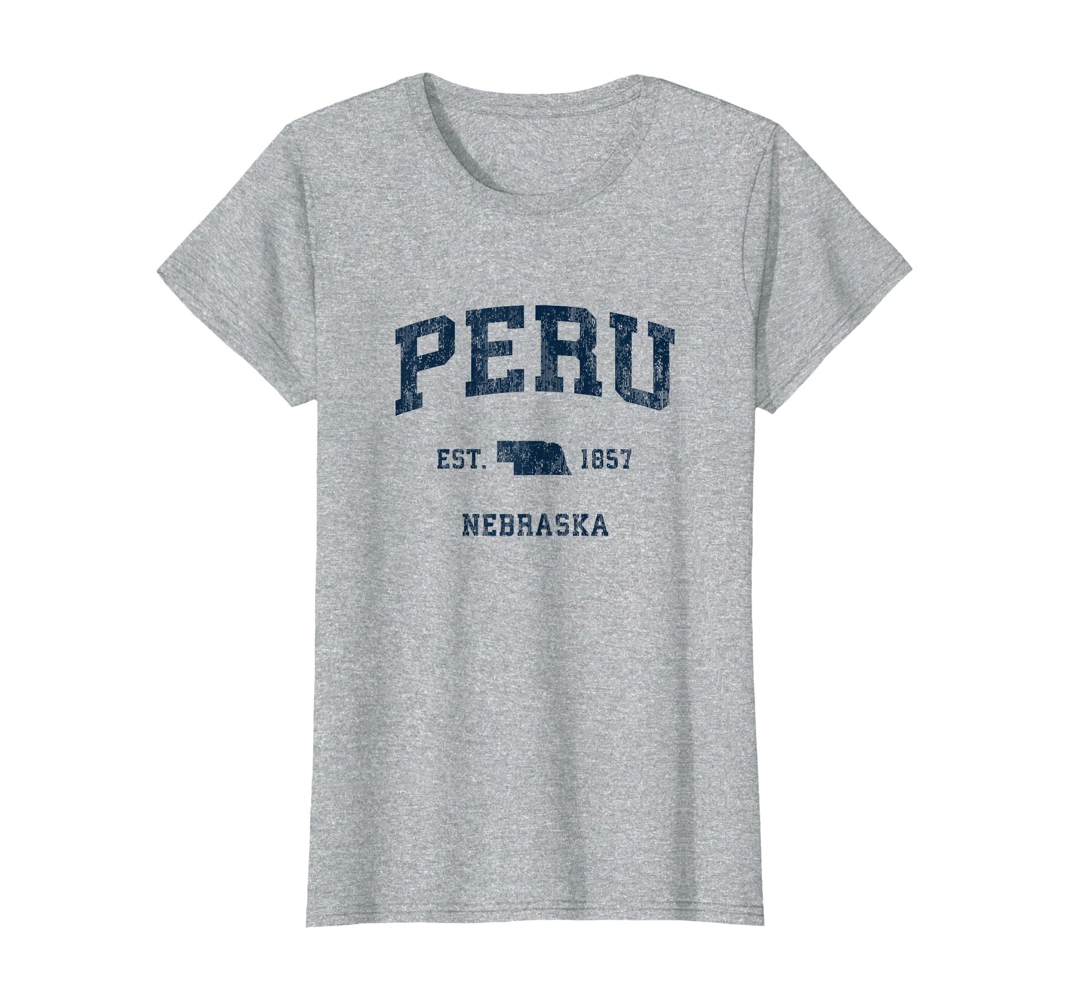 Peru Nebraska Ne Athletic Navy Sports T-Shirt - Casual Everyday Wear Unisex - T-Shirt, Sweatshirt, Hoodie