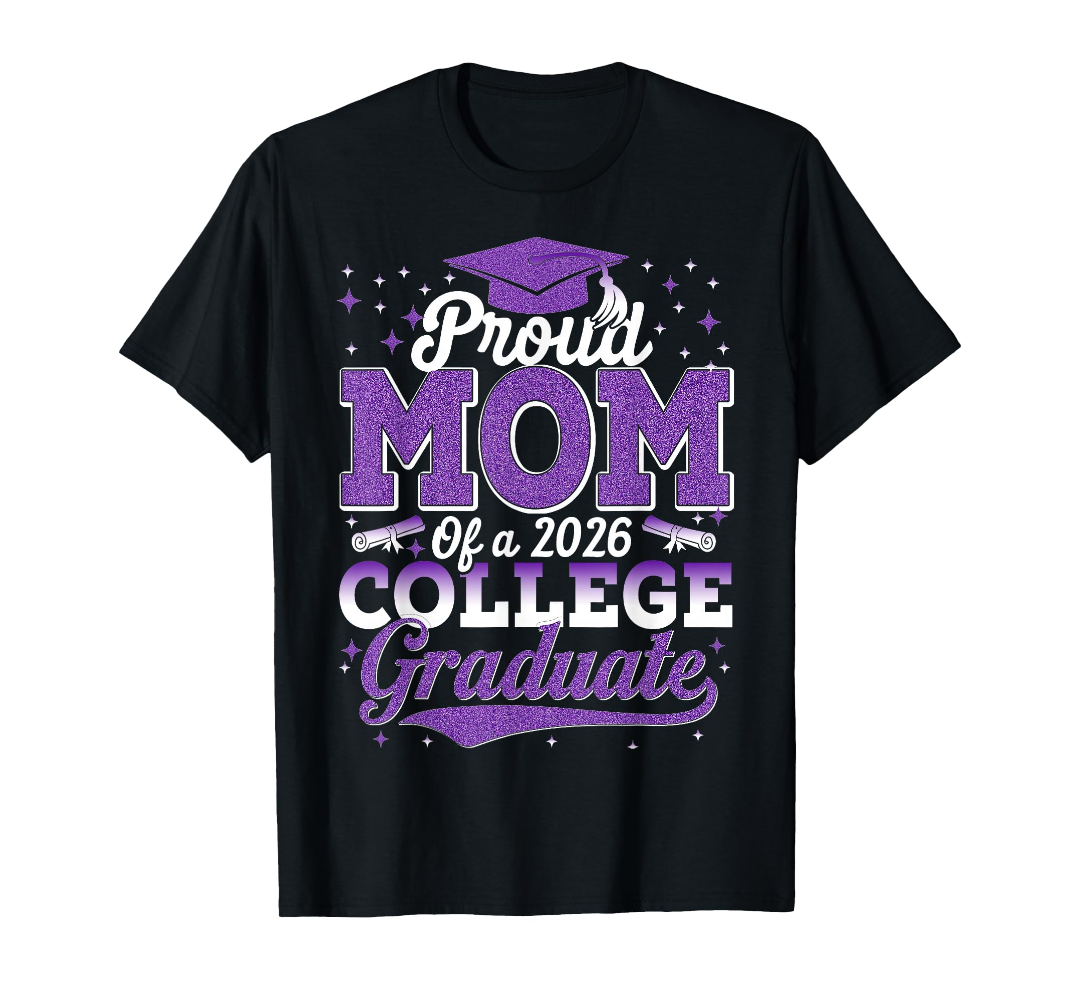 Proud Mom 2026 College Graduate T-Shirt - Minimalist Print Unisex - T-Shirt, Sweatshirt, Hoodie