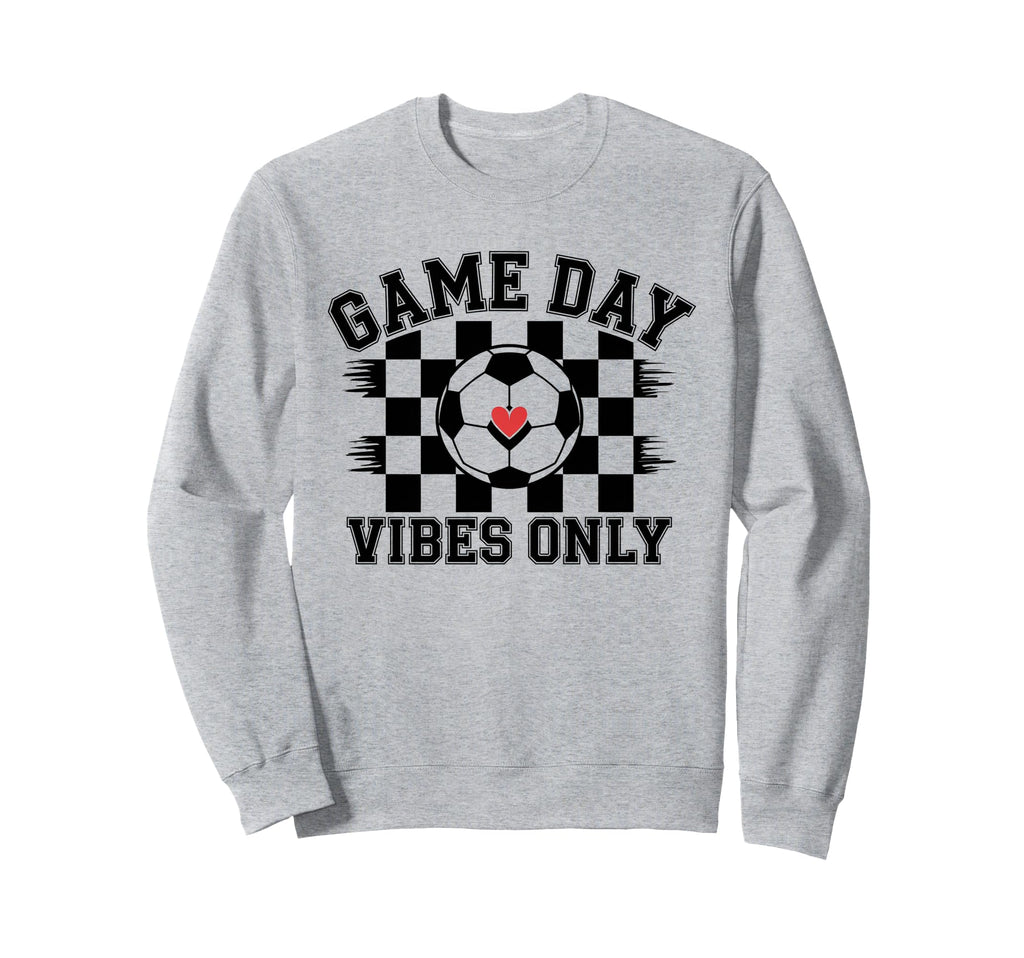 Groovy Soccer Soccer Game Day Vibes Only Sweatshirt - Graphic Print Unisex - T-Shirt, Sweatshirt, Hoodie