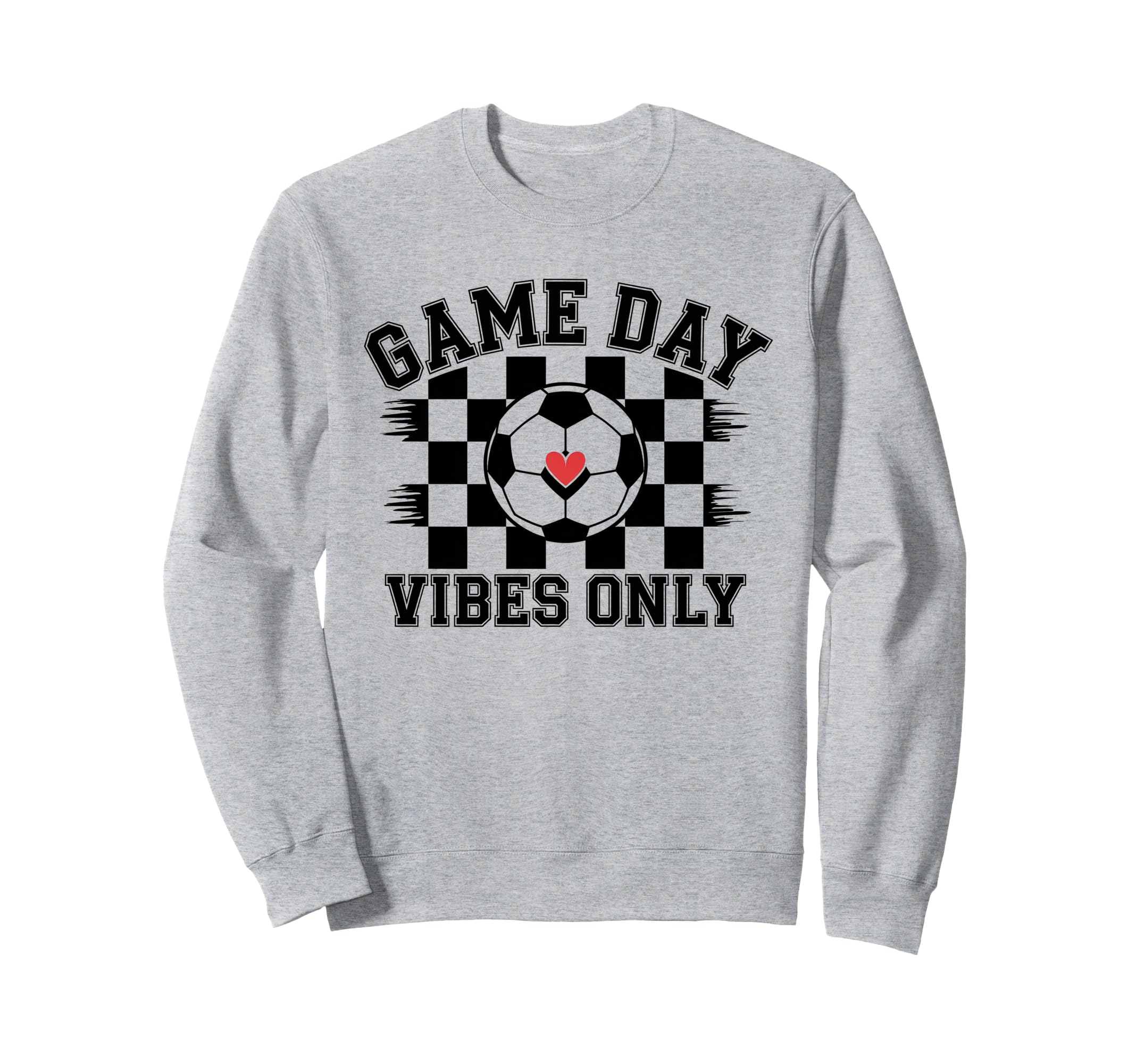 Groovy Soccer Soccer Game Day Vibes Only Sweatshirt - Graphic Print Unisex - T-Shirt, Sweatshirt, Hoodie
