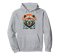 Papa Bear Sunglasses Funny Bear Dad Hoodie - Fun Novelty Design for Adults - T-Shirt, Sweatshirt, Hoodie