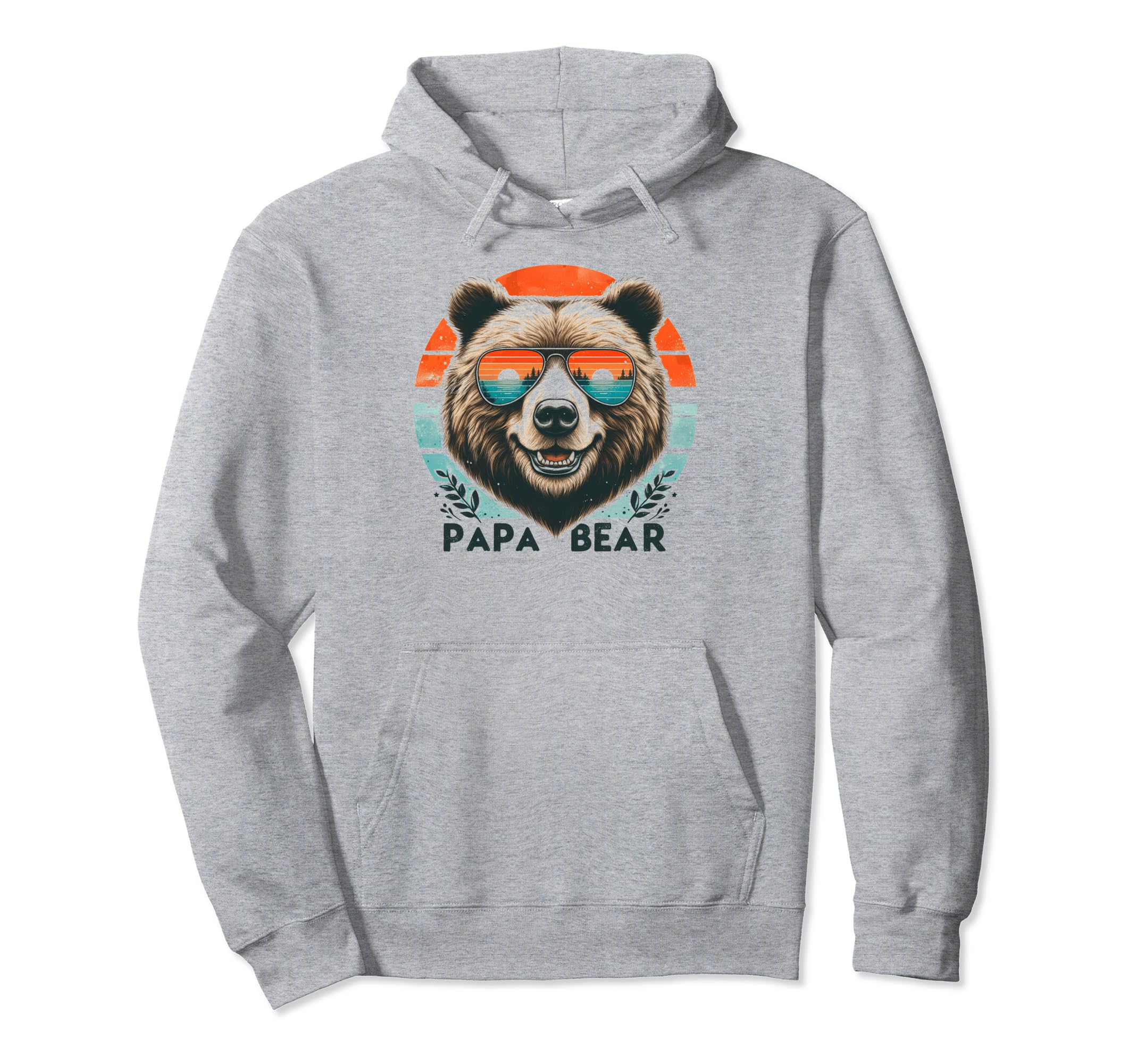 Papa Bear Sunglasses Funny Bear Dad Hoodie - Fun Novelty Design for Adults - T-Shirt, Sweatshirt, Hoodie