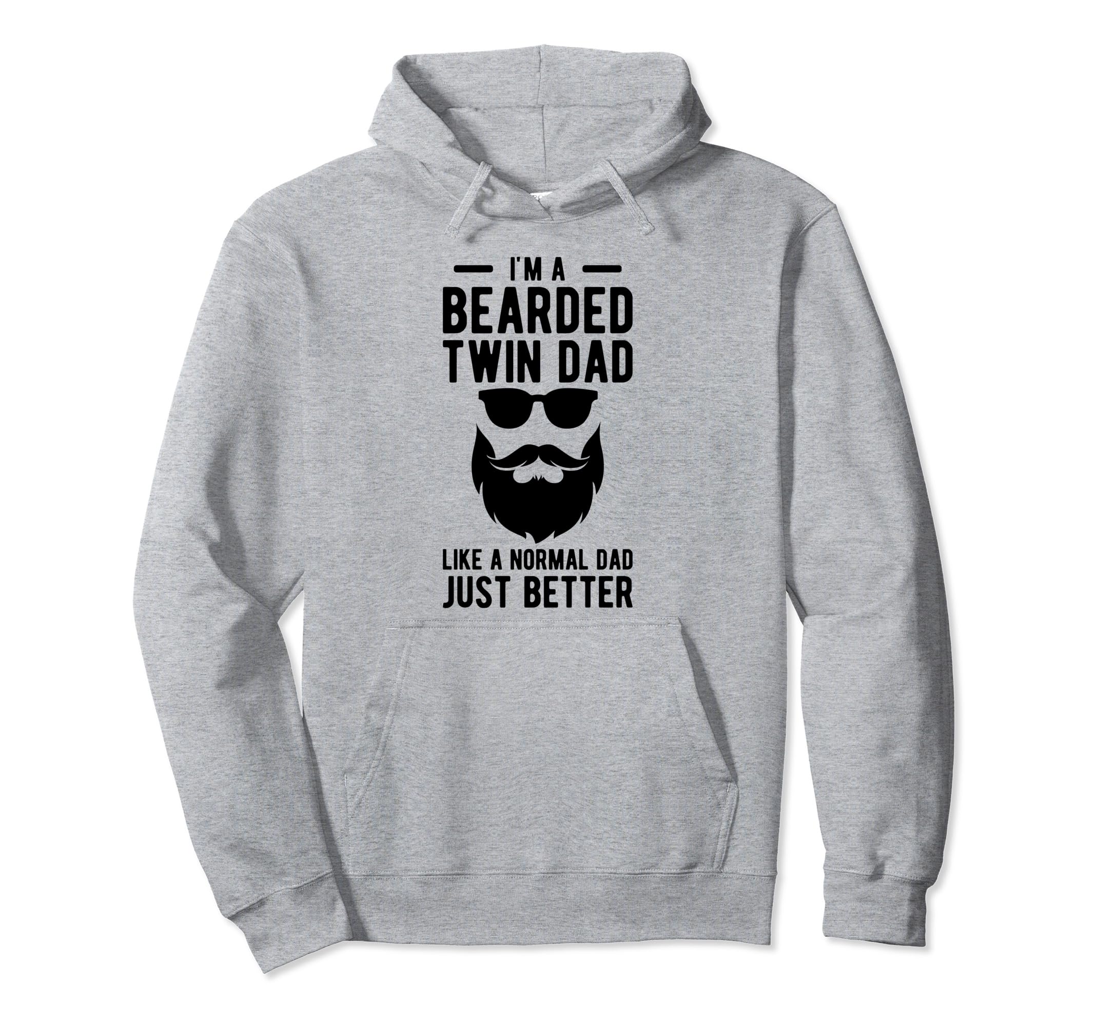 Im Bearded Twin Dad Twins Twin Hoodie - Aesthetic Graphic for Adults - T-Shirt, Sweatshirt, Hoodie