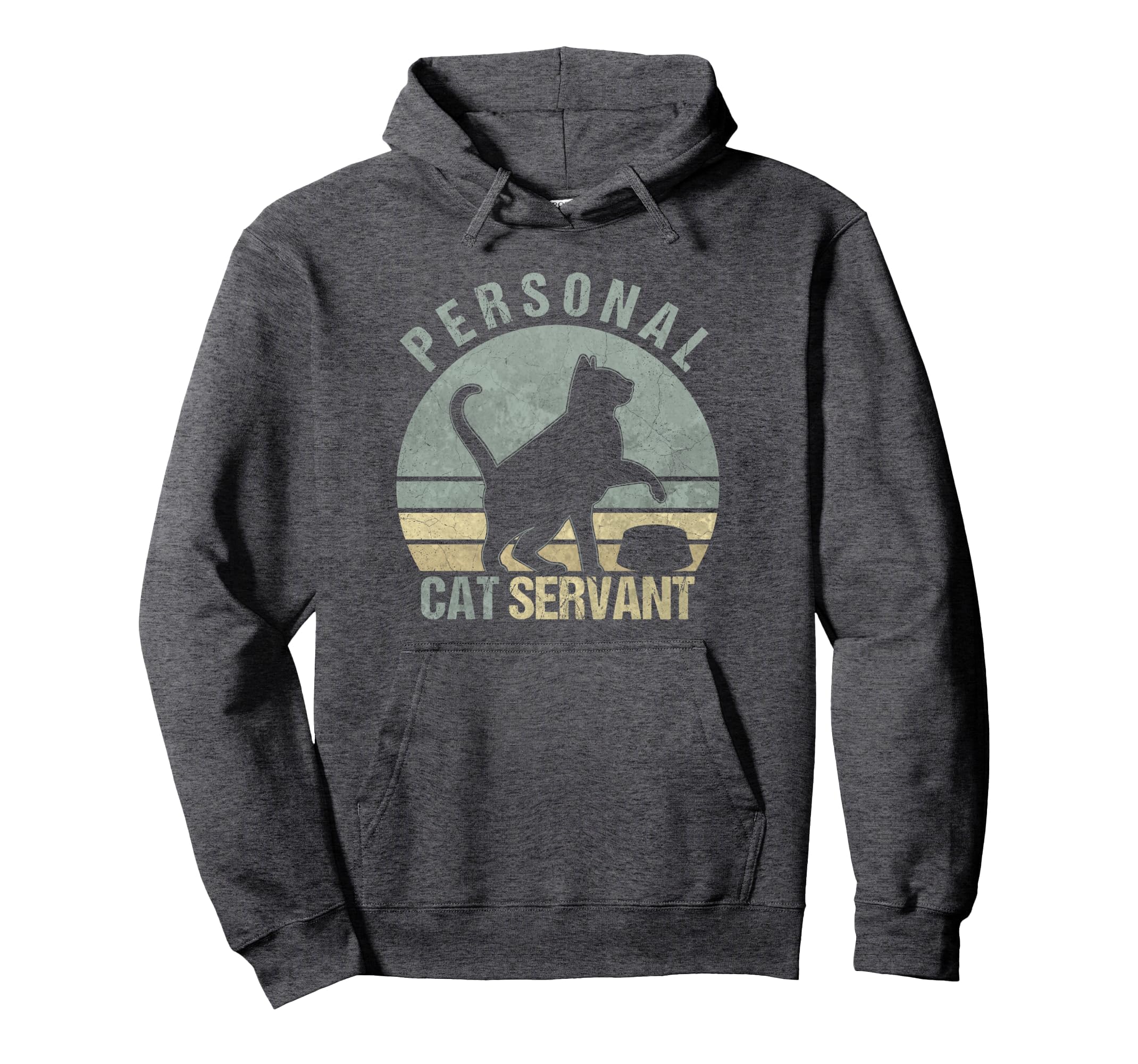 Personal Cat Servant Funny Black Cat Hoodie - Minimalist Print Men Women - T-Shirt, Sweatshirt, Hoodie