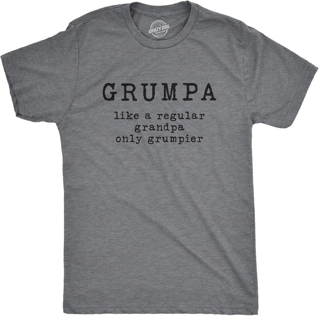 Mens Grumpa Like Regular Grandpa Only Grumpier Funny - Adult & Kids T-Shirts, Sweatshirts & Hoodies apparel design preview 1