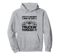 Trucker Driving Dad Trucker Father Truck Hoodie - Trendy Graphic Unisex - T-Shirt, Sweatshirt, Hoodie