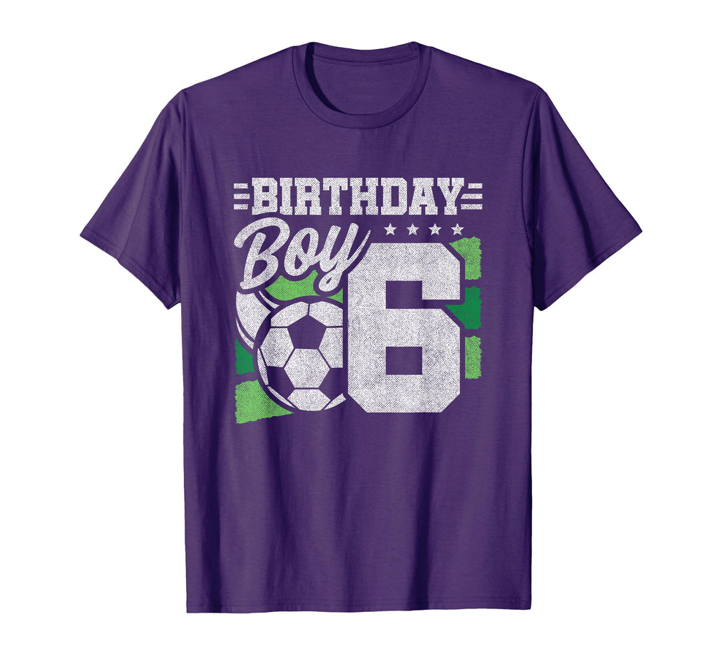 6 Year Old Soccer Birthday 6Th T-Shirt - Minimalist Print Men Women - T-Shirt, Sweatshirt, Hoodie