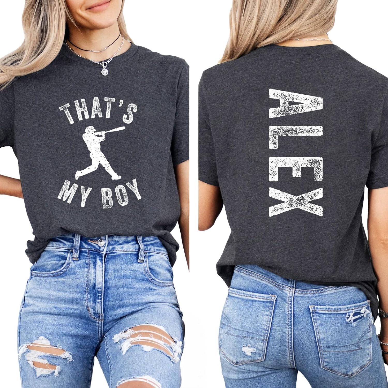Personalized Baseball Mom for Women, Custom Mothers - Adult & Kids T-Shirts, Sweatshirts & Hoodies apparel design preview 1