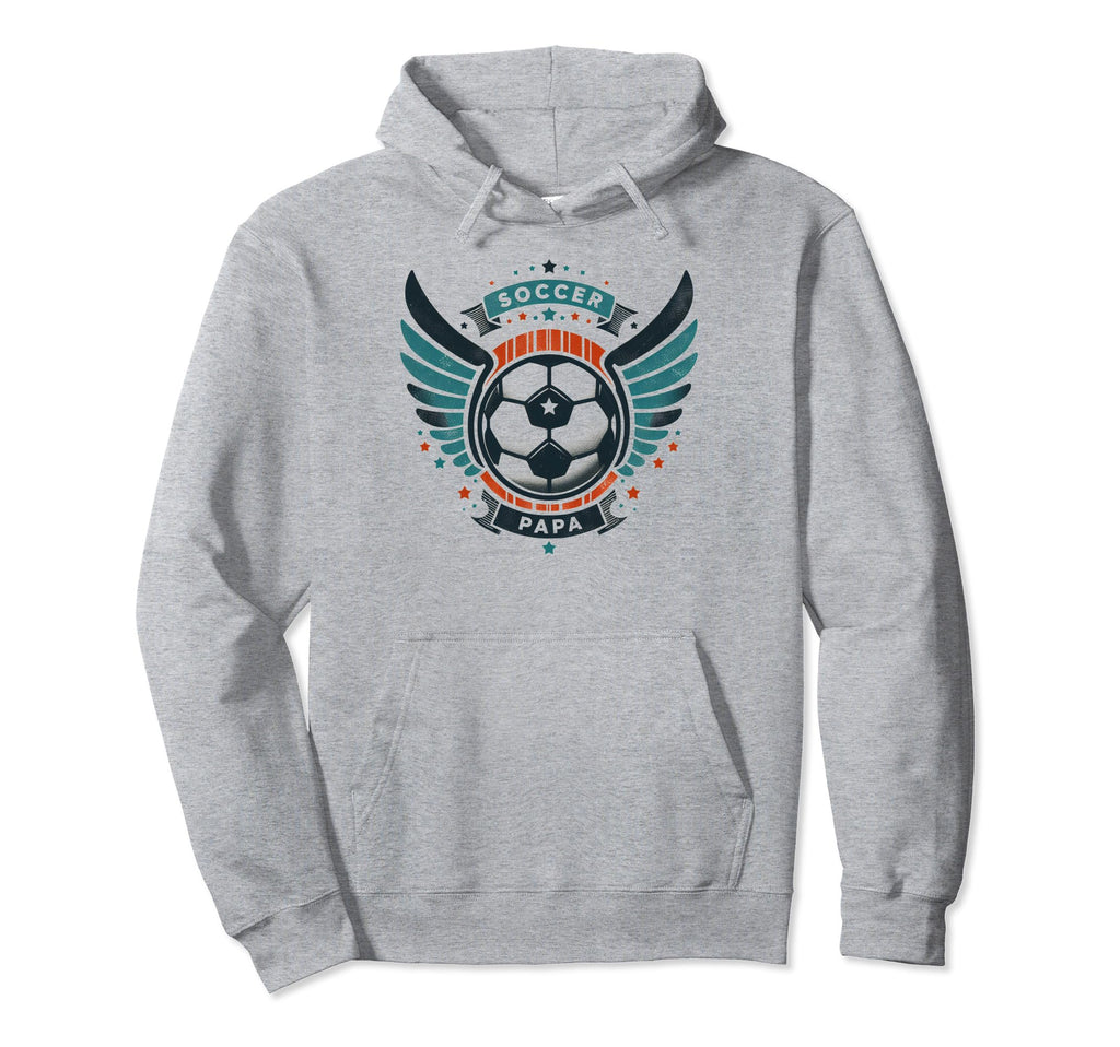 Soccer Papa Family Matching Dad Fathers Hoodie - Trendy Graphic for Adults - T-Shirt, Sweatshirt, Hoodie
