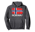 Norwegian Flag Made Norway Gift Hoodie - Trendy Graphic Unisex - T-Shirt, Sweatshirt, Hoodie