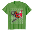 Motocross Santa Claus Ugly Dirt Bike Dad T-Shirt - Graphic Print Men Women - T-Shirt, Sweatshirt, Hoodie