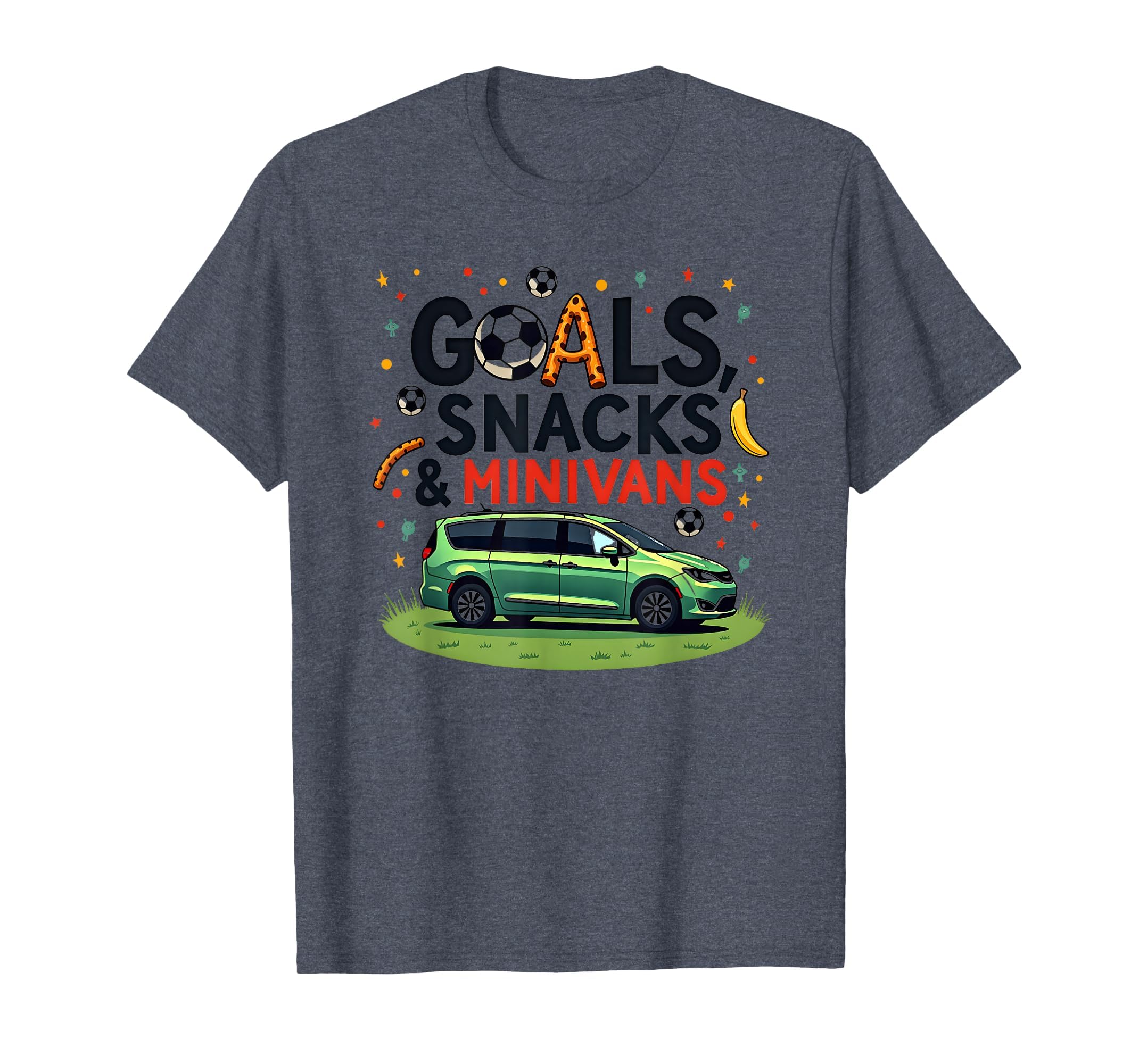 Goals Snacks Minivans Soccer Mom Life T-Shirt - Aesthetic Graphic Unisex - T-Shirt, Sweatshirt, Hoodie