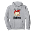 Womens Messy Bun Busy Raising Ballers Hoodie - Novelty Apparel Unisex - T-Shirt, Sweatshirt, Hoodie