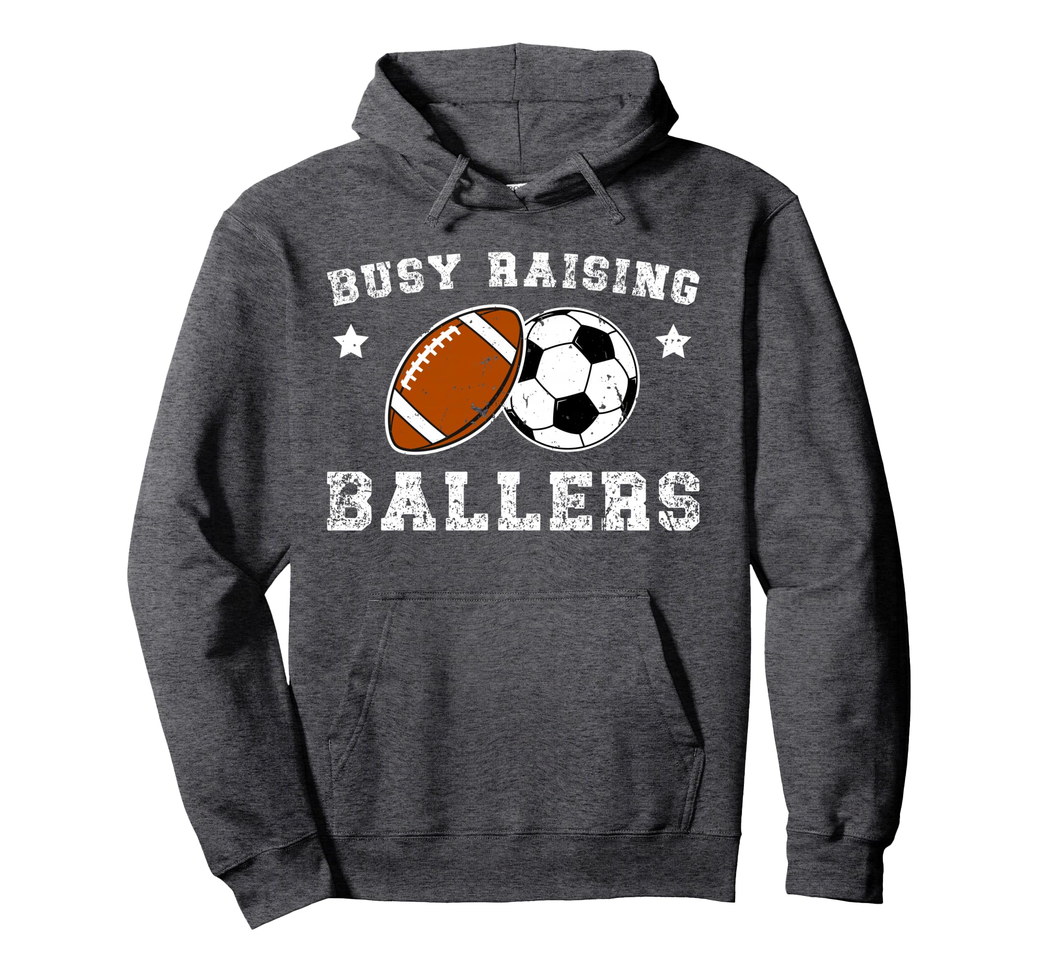 Busy Raising Ballers Football Soccer Dad Hoodie - Graphic Print Unisex - T-Shirt, Sweatshirt, Hoodie