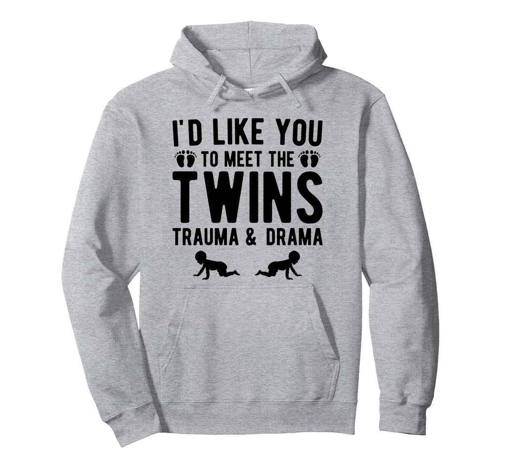 Twin Dad Twins Funny Twin Father Hoodie - Aesthetic Graphic for Adults - T-Shirt, Sweatshirt, Hoodie