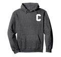 Sports Team Captain Letter C Hoodie - Aesthetic Graphic for Adults - T-Shirt, Sweatshirt, Hoodie