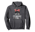 Its Race Day Yall Checkered Flag Hoodie - Minimalist Print Men Women - T-Shirt, Sweatshirt, Hoodie