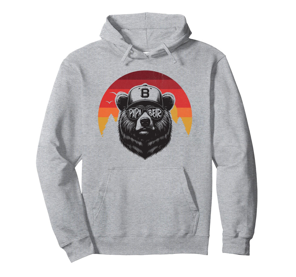 Papa Bear Husband Father Family Mens Hoodie - Custom Art Print for Adults - T-Shirt, Sweatshirt, Hoodie