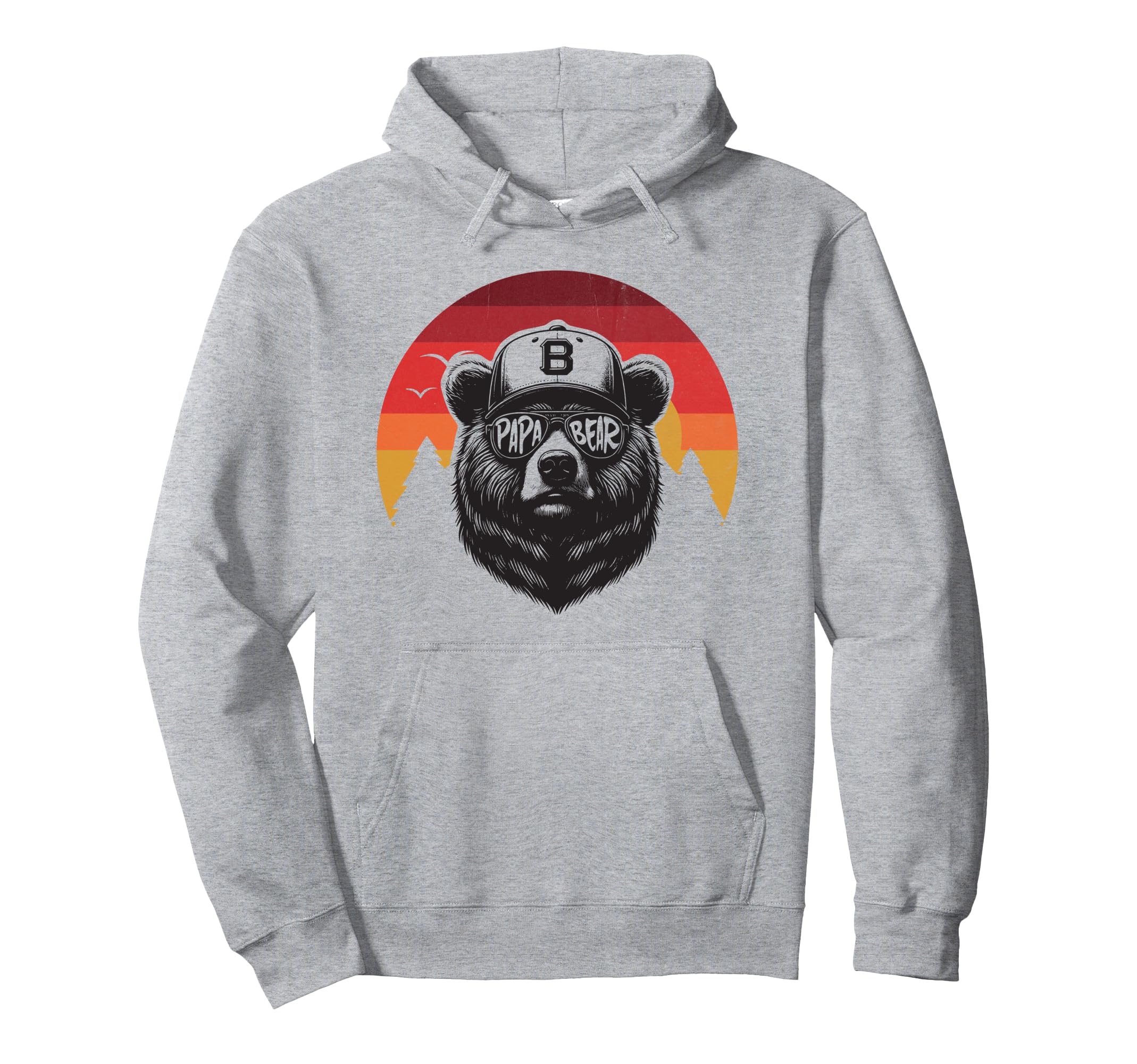 Papa Bear Husband Father Family Mens Hoodie - Custom Art Print for Adults - T-Shirt, Sweatshirt, Hoodie