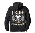 Ride Choke People Biker Wings Skull Hoodie - Trendy Graphic for Adults - T-Shirt, Sweatshirt, Hoodie