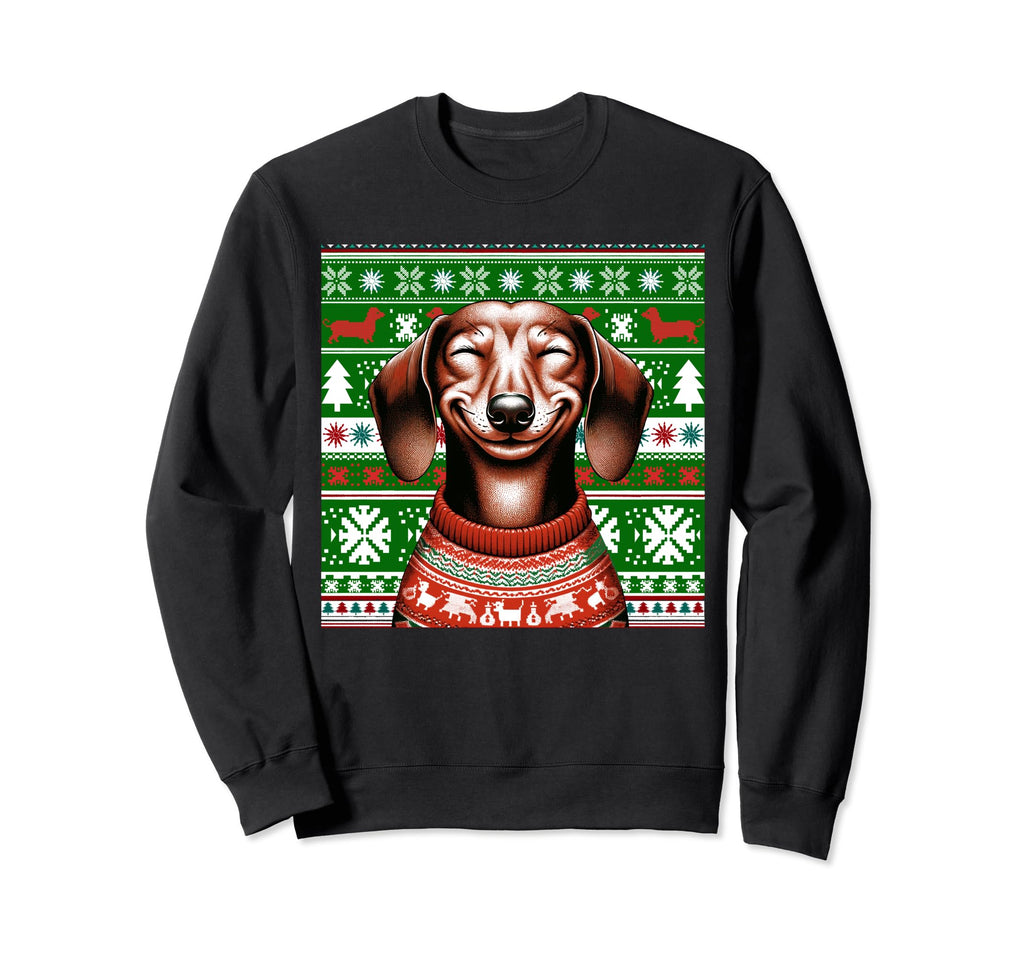 Ugly Dachshund Face Sweatshirt - Unique Graphic Unisex - T-Shirt, Sweatshirt, Hoodie