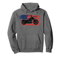 Motorcycle Biker Motorcycle Us Flag 4Th Hoodie - Trendy Graphic for Adults - T-Shirt, Sweatshirt, Hoodie