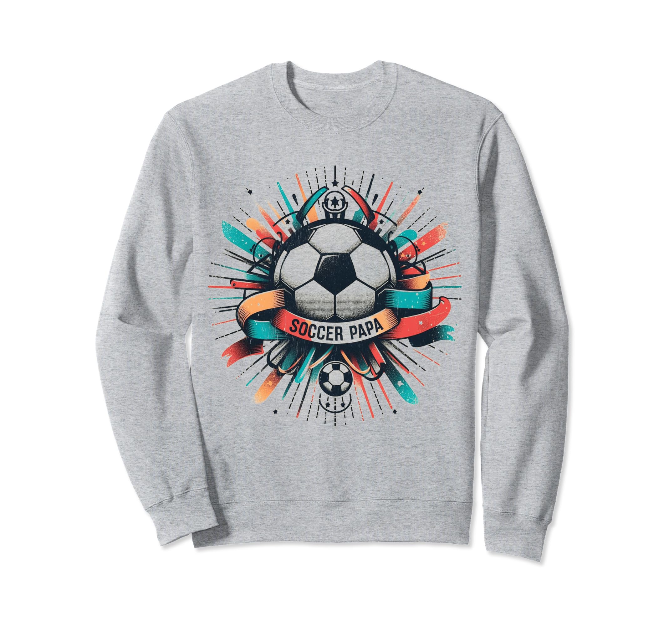 Soccer Papa Family Matching Dad Fathers Sweatshirt - Unique Graphic Unisex - T-Shirt, Sweatshirt, Hoodie
