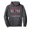 Firefighter Son Mom Support Thin Red Line Hoodie - Graphic Print Unisex - T-Shirt, Sweatshirt, Hoodie