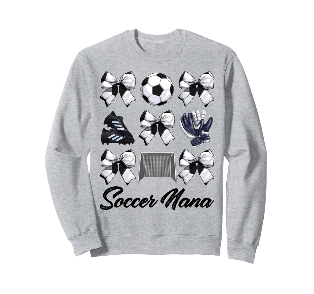 Soccer Nana Bow Soccer Mom Mommy Sweatshirt - Custom Art Print Men Women - T-Shirt, Sweatshirt, Hoodie