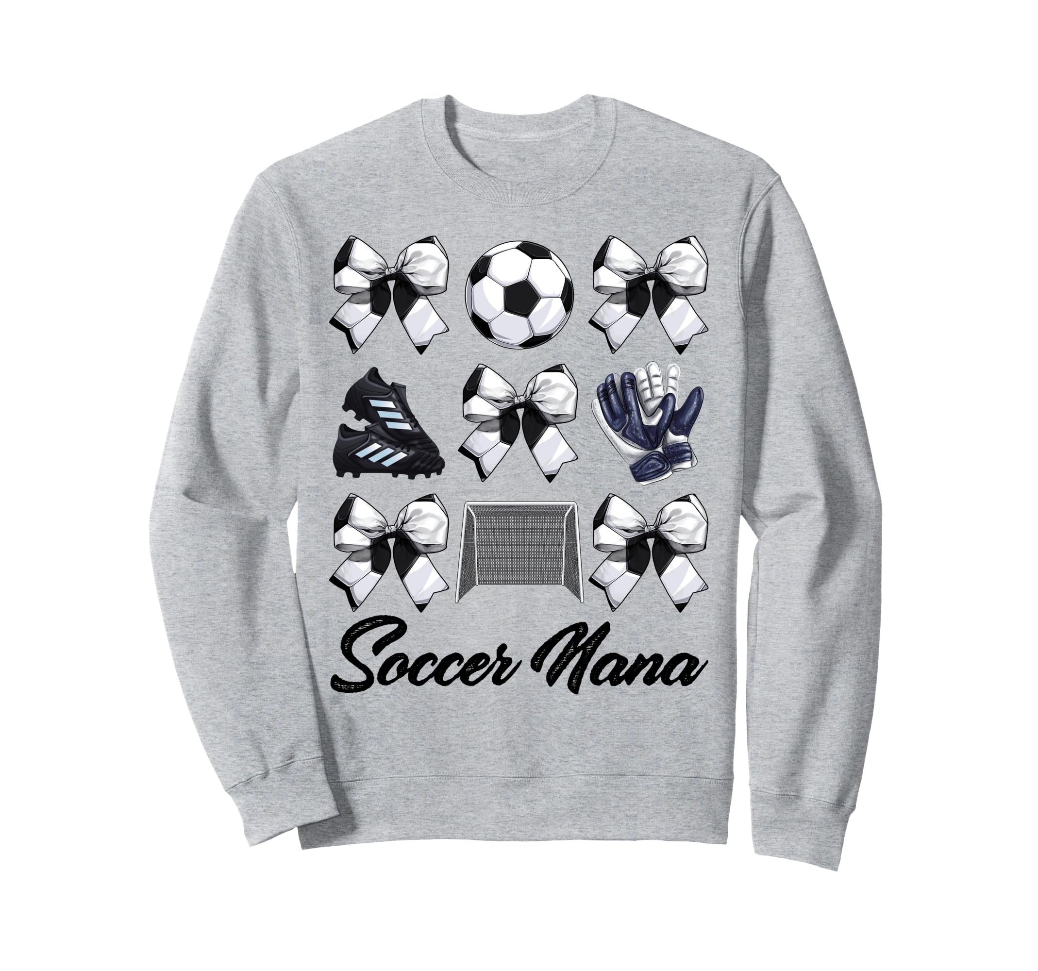 Soccer Nana Bow Soccer Mom Mommy Sweatshirt - Custom Art Print Men Women - T-Shirt, Sweatshirt, Hoodie
