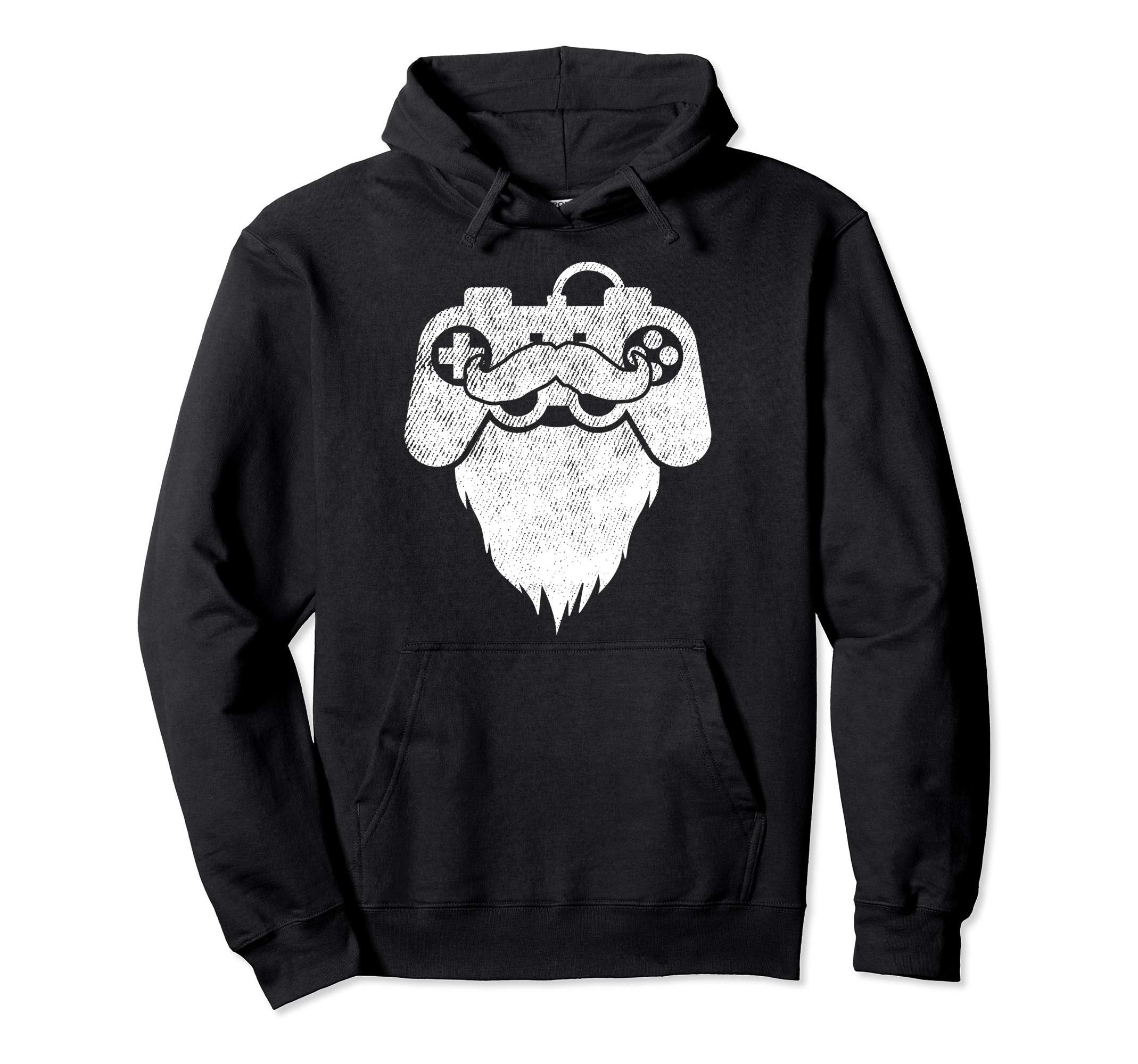 Bearded Gamer Beard Dad Gaming Video Hoodie - Casual Everyday Wear Unisex - T-Shirt, Sweatshirt, Hoodie
