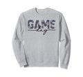 Game Day Spirit Blue Floral Sports Sweatshirt - Minimalist Print Men Women - T-Shirt, Sweatshirt, Hoodie